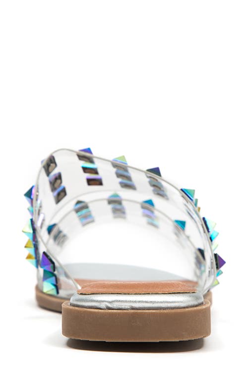 Ninety Union Bloom Slide Sandal In Silver Multi