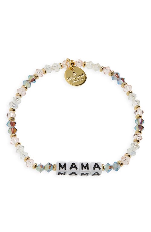 Little Words Project Mama Beaded Stretch Bracelet in Arrow/White