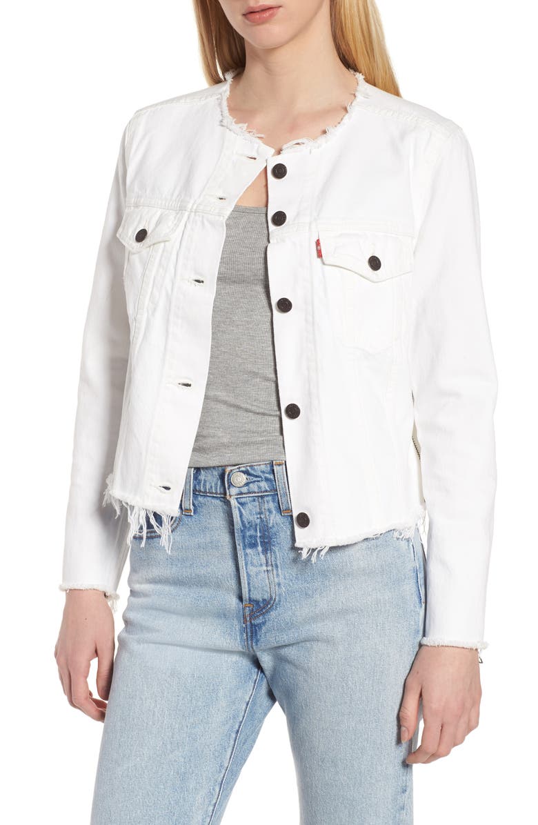 Levi's® Altered Zip Distressed Trucker Jacket | Nordstrom