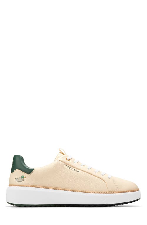 Shop Cole Haan Grandpro Topspin Golf Sneaker In Vanilla/trekking Green