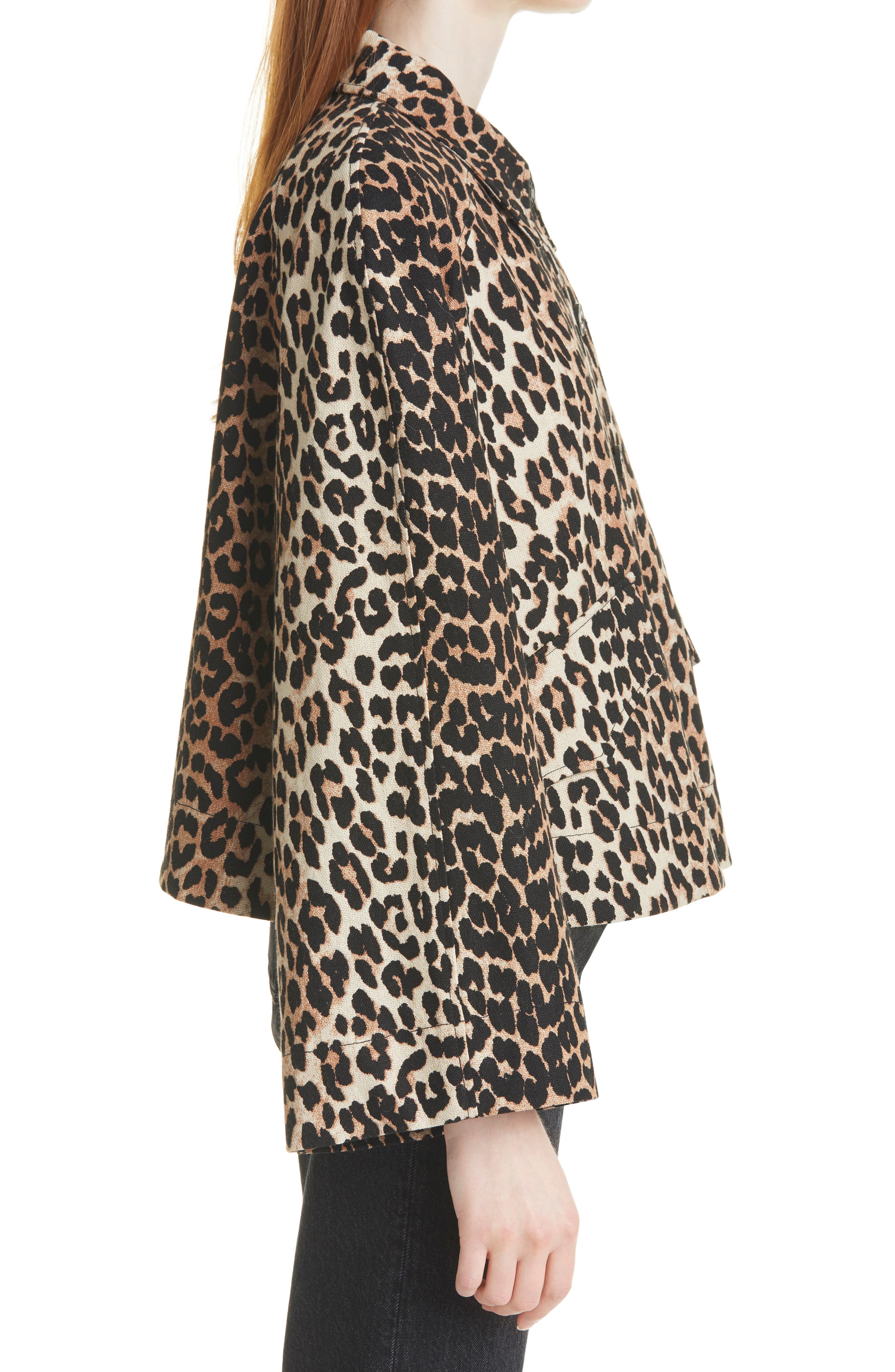 ganni leopard print jacket