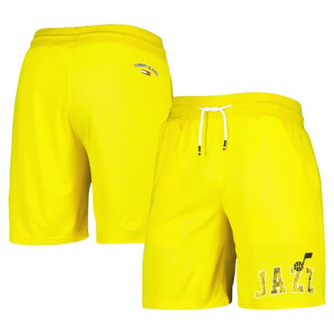 Men's Tommy Jeans Yellow Utah Jazz Mike Mesh Basketball Shorts