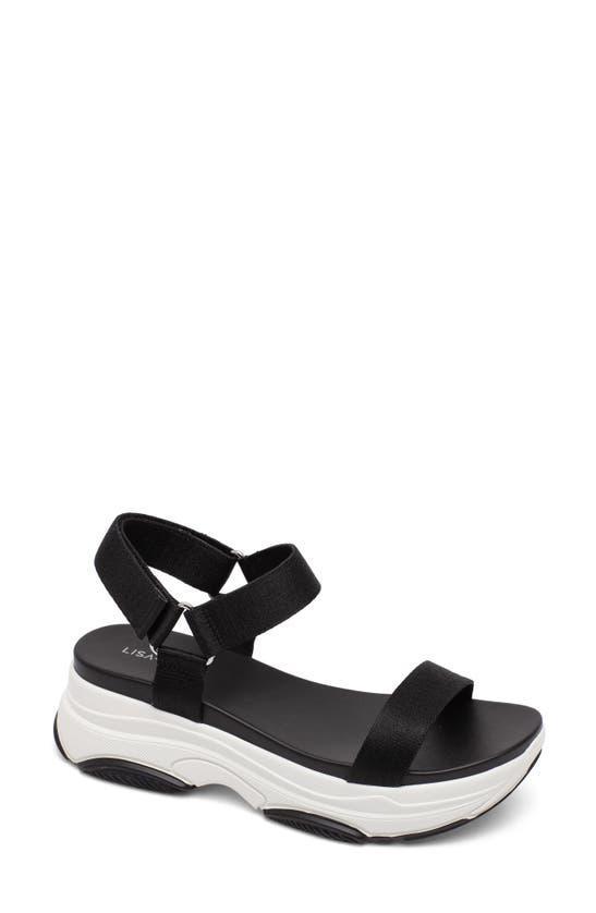 Lisa Vicky Gameon Strappy Platform Sandal In Black