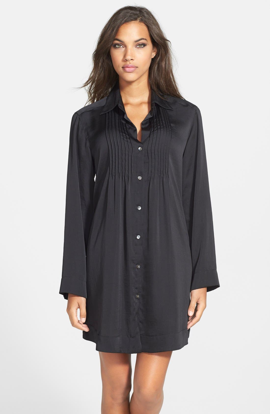 Donna Karan Washed Satin Sleep Shirt Nordstrom