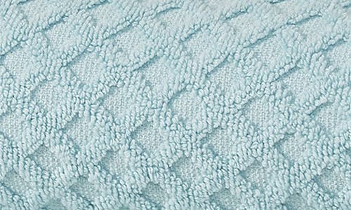 Woven & Weft Diamond Textured 4-pack Bath Towel Set In Pastel Blue