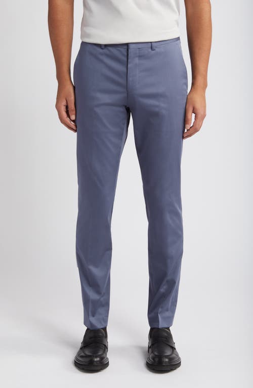 HUGO Hesten Stretch Cotton Pants Medium Blue at Nordstrom,