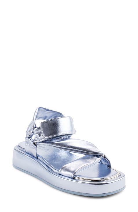 dkny silver sandals