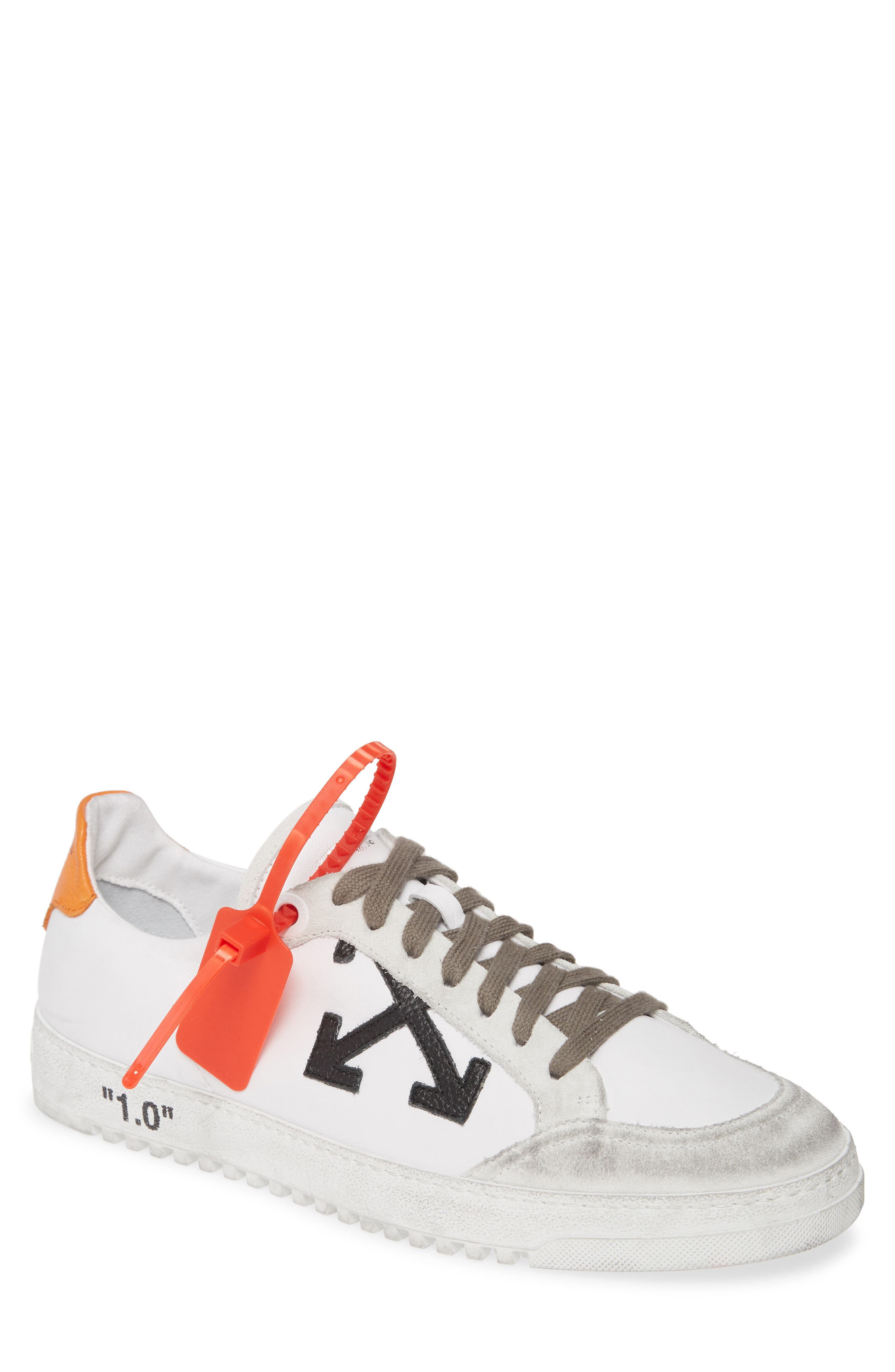 off white color sneakers