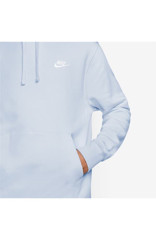 Nike Men's Sportswear Club Fleece Pullover Hoodie In Football Grey/white