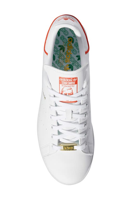 Adidas Originals Adidas Stan Smith Low Top Sneaker In White/orange