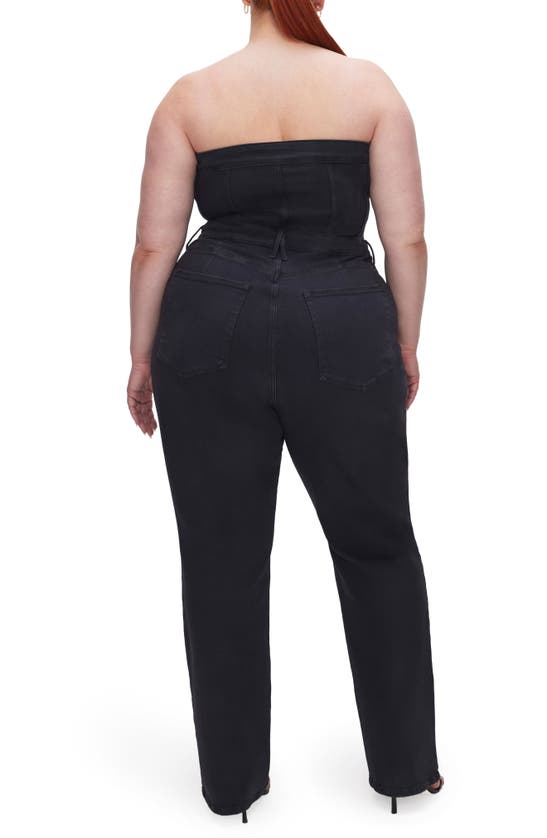 Shop Good American Strapless Tube Jumpsuit In Black269