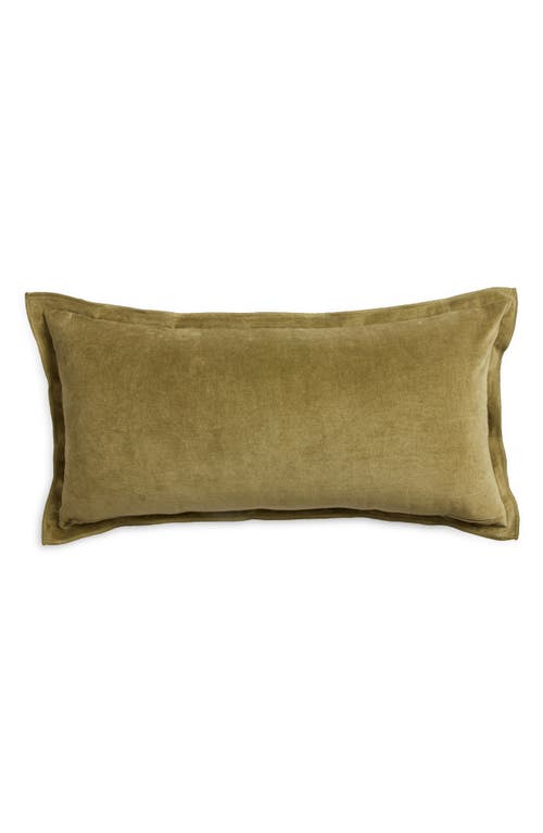 Shop Nordstrom Velveteen Accent Pillow In Olive Sphagnum