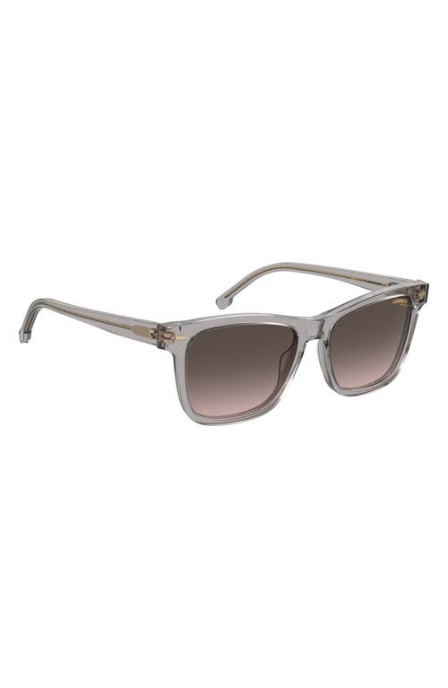 Carrera Eyewear 54mm Gradient Rectangular Sunglasses In Grey/brown Gradient