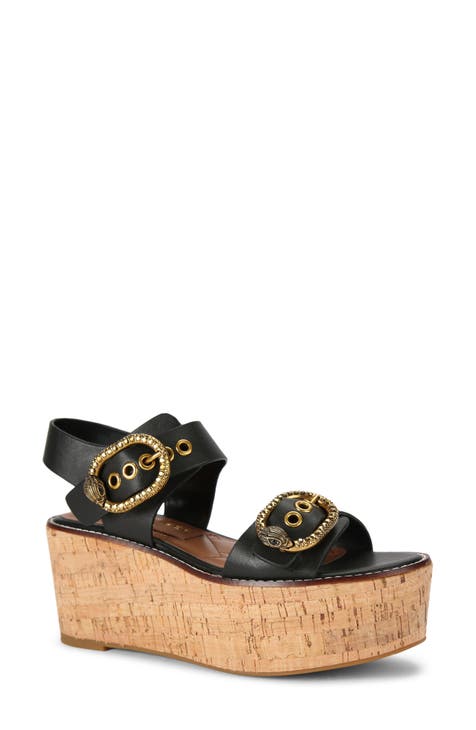 Kurt geiger outlet gold wedge sandals