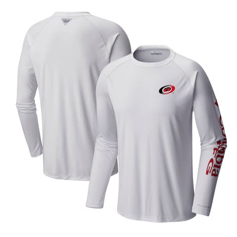 Men's Houston Astros Columbia White Americana Terminal Tackle Omni-Shade  Raglan Long Sleeve T-Shirt