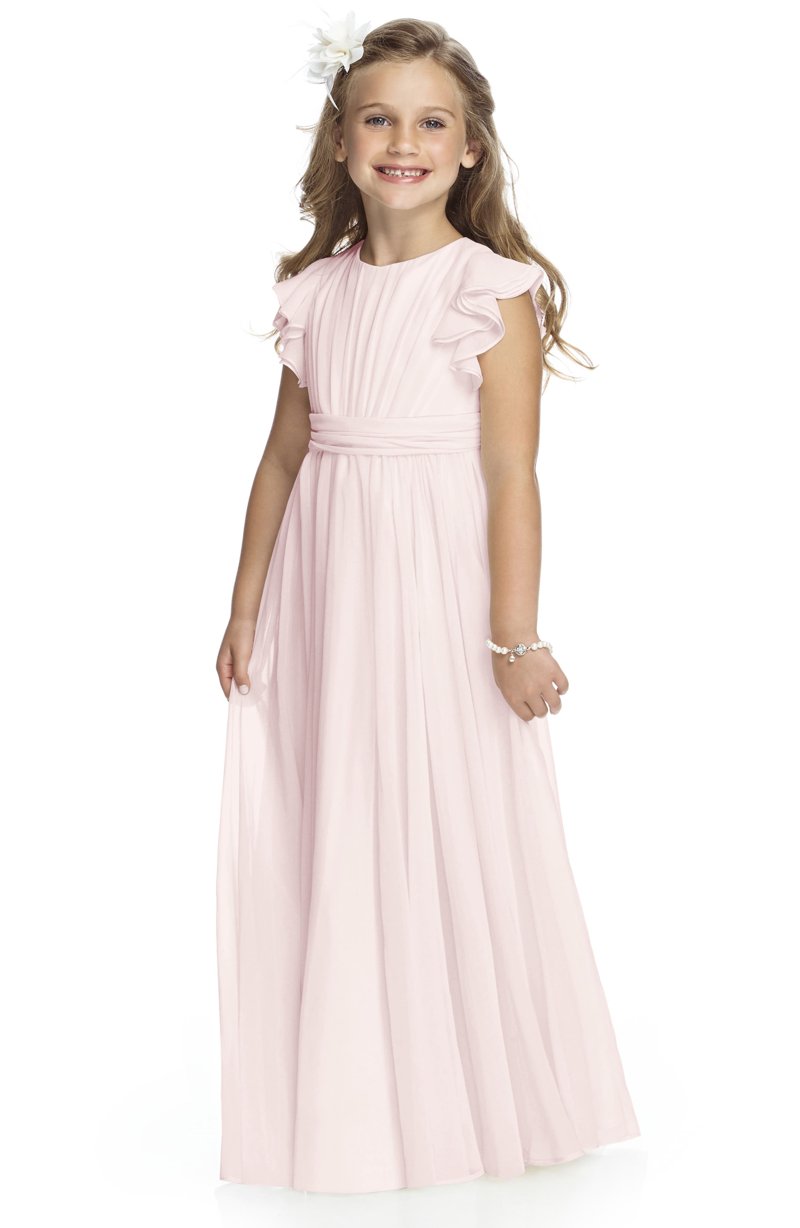 girls blush dress