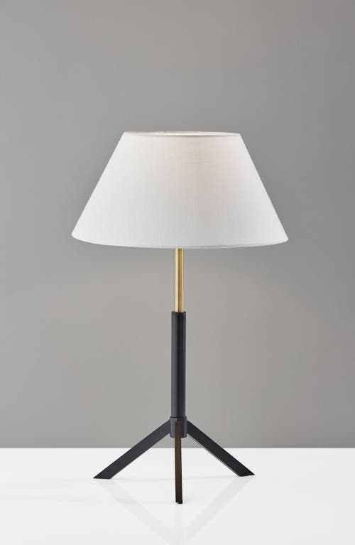 Shop Adesso Lighting Harvey Table Lamp In Black W/brass Accents