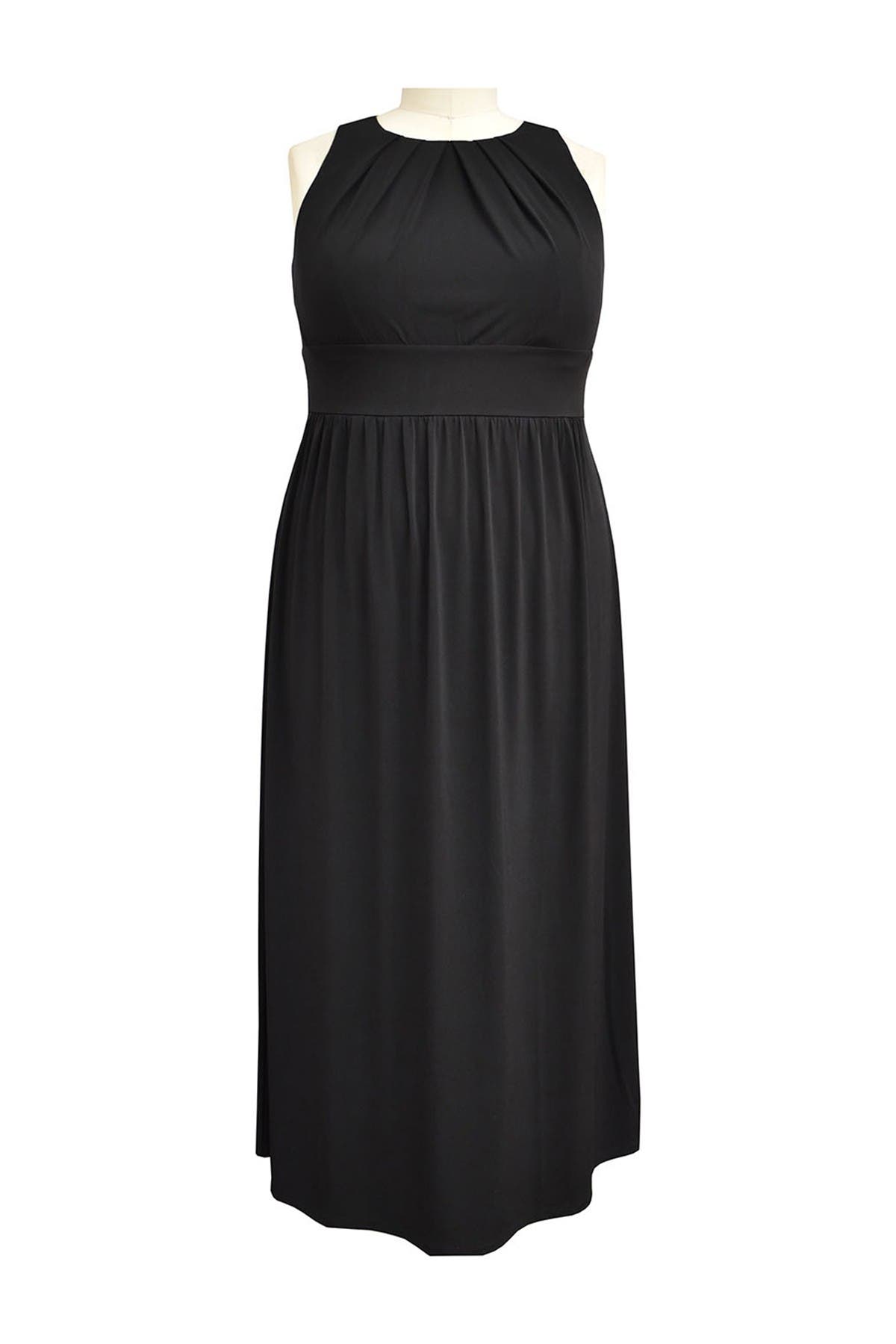 black solid maxi dress
