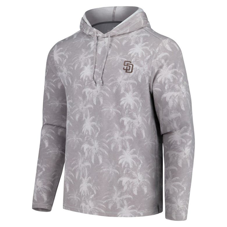 Shop Tommy Bahama Gray San Diego Padres Palm Frenzy Hoodie Long Sleeve T-shirt