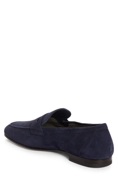 Tod's Deconstructed Penny Loafer In Blue