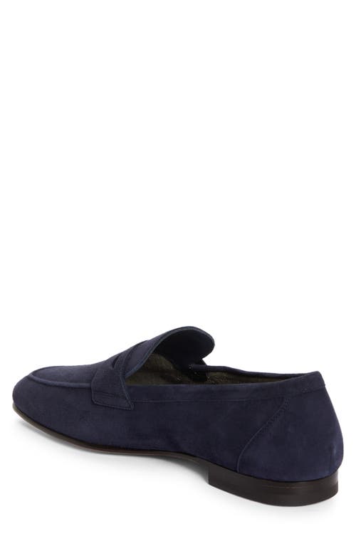 Shop Tod's Deconstructed Penny Loafer In Blue