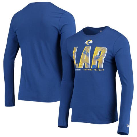 Men's New Era Royal Los Angeles Rams Combine Authentic Static Abbreviation  Long Sleeve T-Shirt