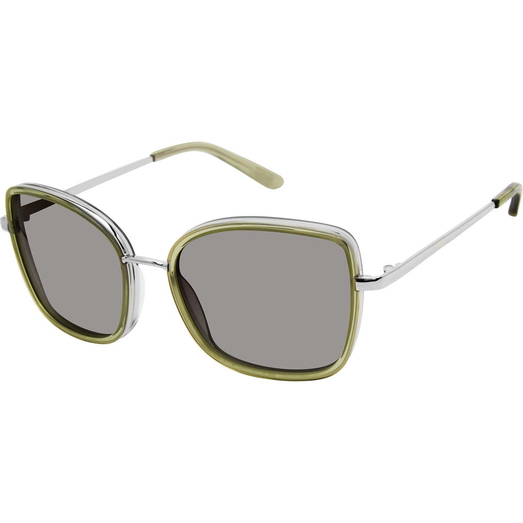 Isaac Mizrahi New York 55mm Square Sunglasses In Green