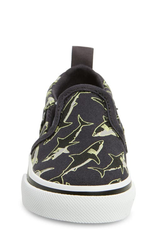 Vans Kids' Asher Slip-on Sneaker In Sea Creature Glow Nine Iron