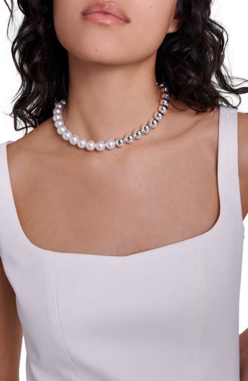 Maje Womens Blanc Square-neck Sleeveless Stretch-woven Mini Dress In White