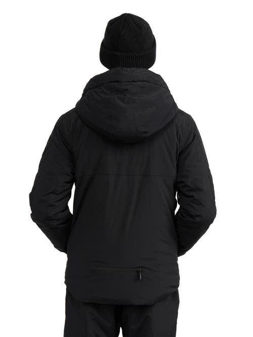 Pajar Elias Mixed Media Ski Jacket With Fixed Hood In Black