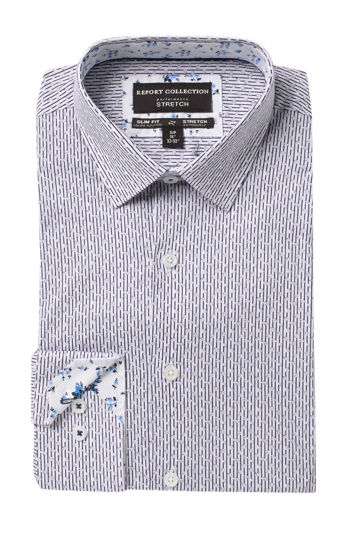 Report Collection | Slim Fit Striped Dress Shirt | Nordstrom Rack
