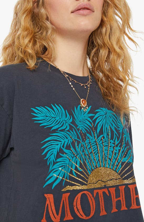 Shop Mother The Grab Back Crop T-shirt In Gold Sun