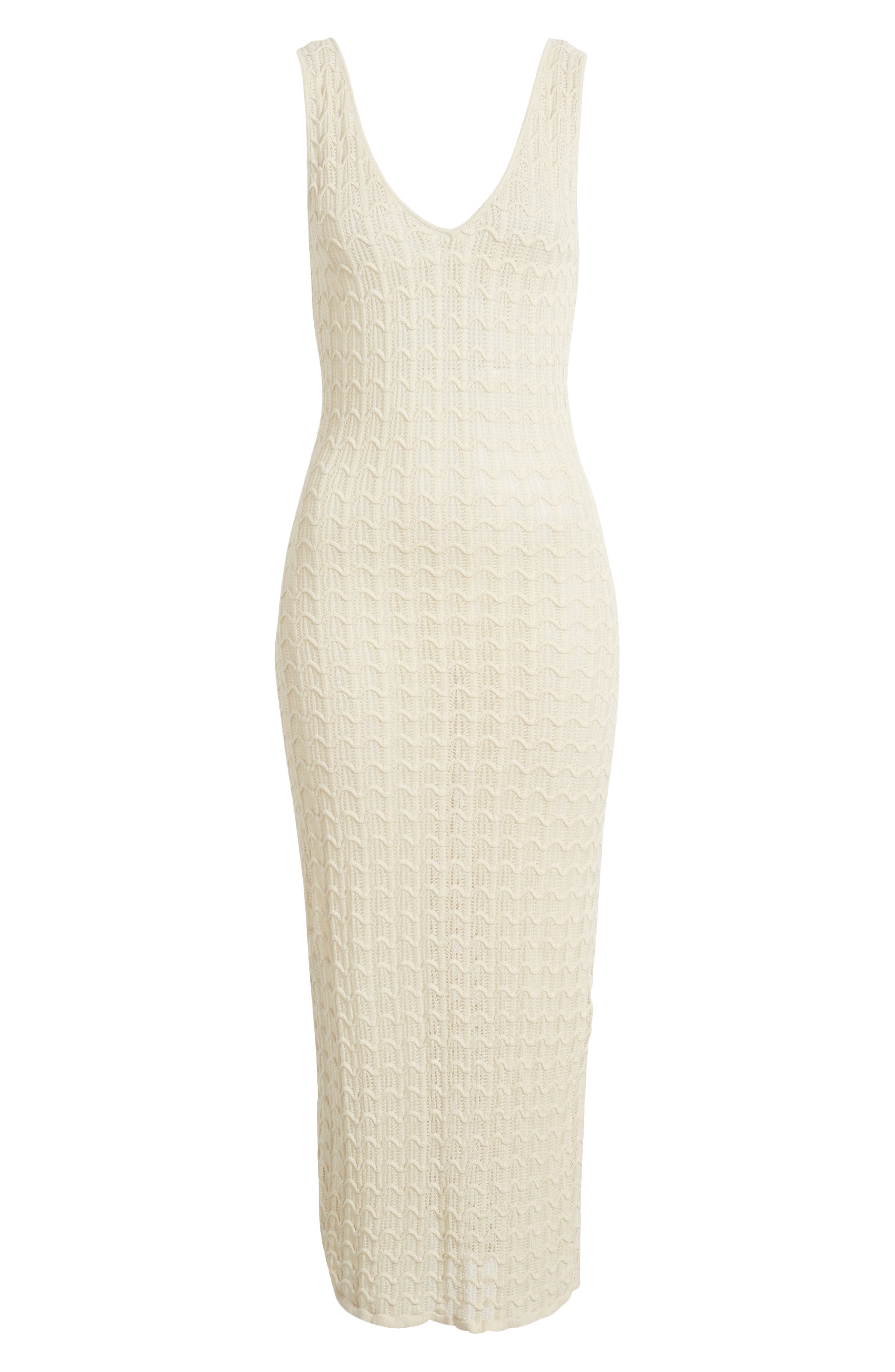 Rip Curl Santorini Sun Pointelle Stitch Sweater Midi Dress in Shell | Smart  Closet