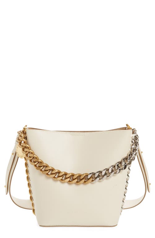 Stella McCartney Frayme Faux Leather Bucket Bag in Pure White at Nordstrom