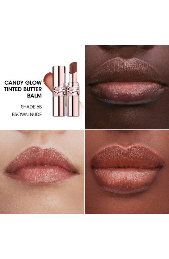 Saint Laurent Candy Glow Sheer Butter Balm In 7b Nude Pleasure