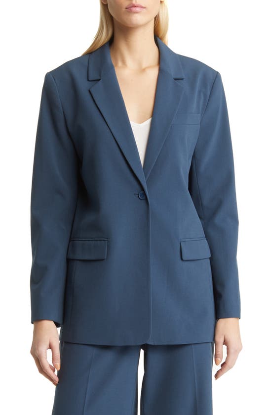 Nordstrom Boyfriend Blazer In Navy Midnight