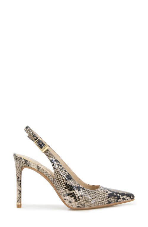 Shop Kenneth Cole Quinnly Slingback Pump In Taupe Snake