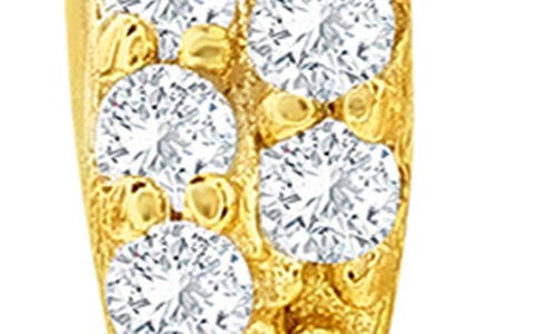 Simona Cubic Zirconia Twisted Hoop Earrings In Gold