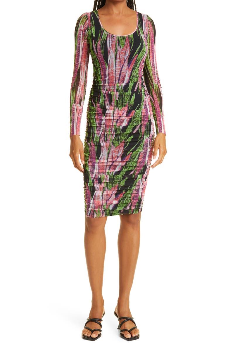 Fuzzi Abito Ruched Long Sleeve Sheath Dress | Nordstrom
