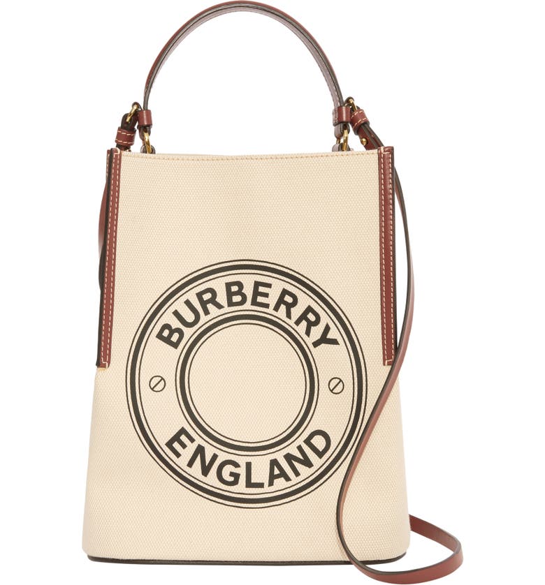 Burberry Small Peggy Logo Graphic Cotton Canvas Bucket Bag | Nordstrom