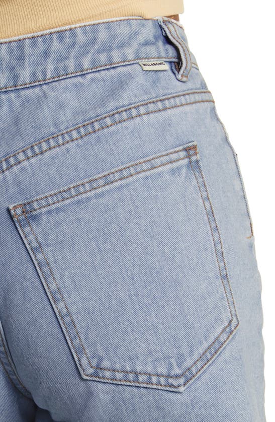 Shop Billabong Riley High Waist Cutoff Denim Shorts In Faded Indigo Fray