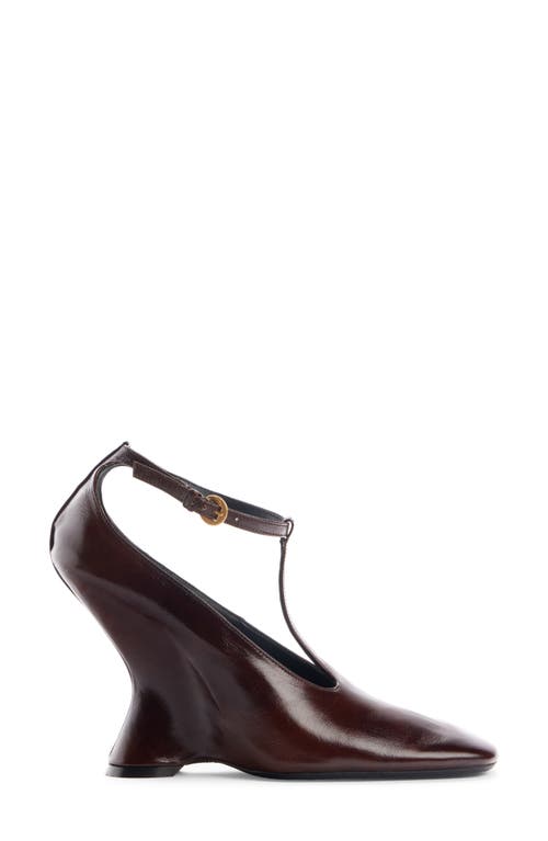 Shop Dries Van Noten Dented Wedge Pump In Dark Brown