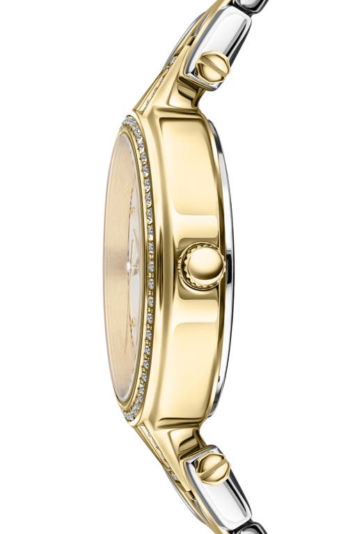 Shop Versus Versace V  Crystal Bracelet Watch, 34mm In Two Tone