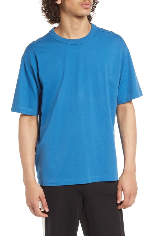 BP. Solid Cotton Crewneck T-Shirt in Blue Vallarta