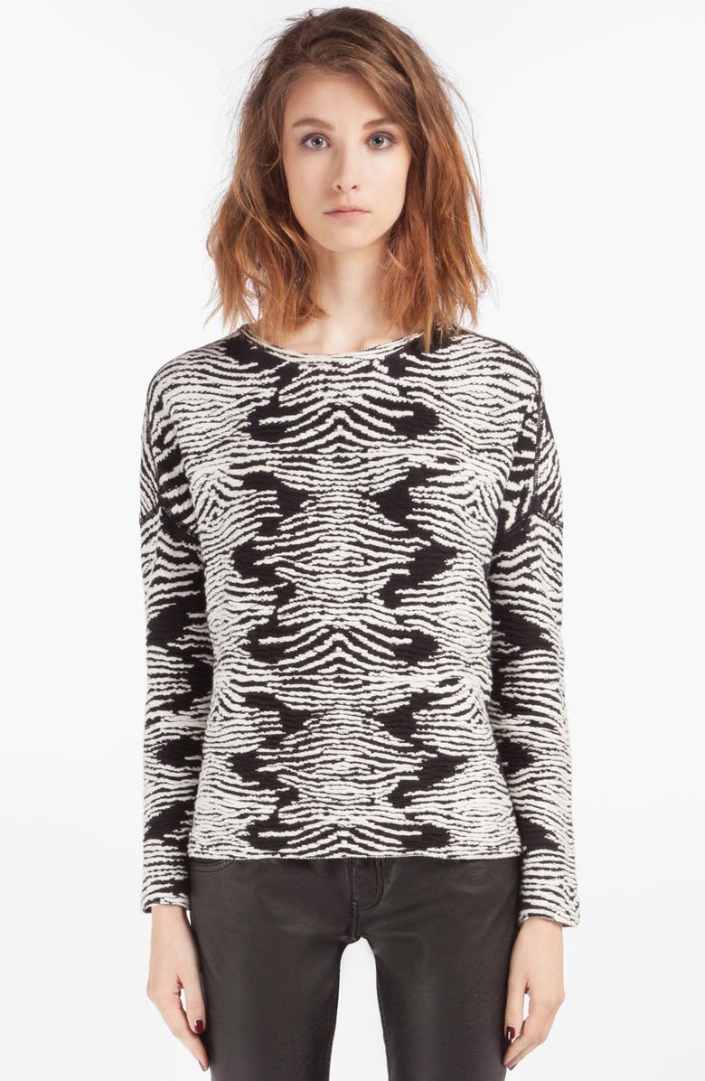 maje 'Dactylo' Zebra Print Sweater | Nordstrom