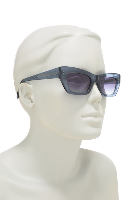 Bcbgmaxazria 57mm Chunky Kitten Sunglasses In Slate Blue