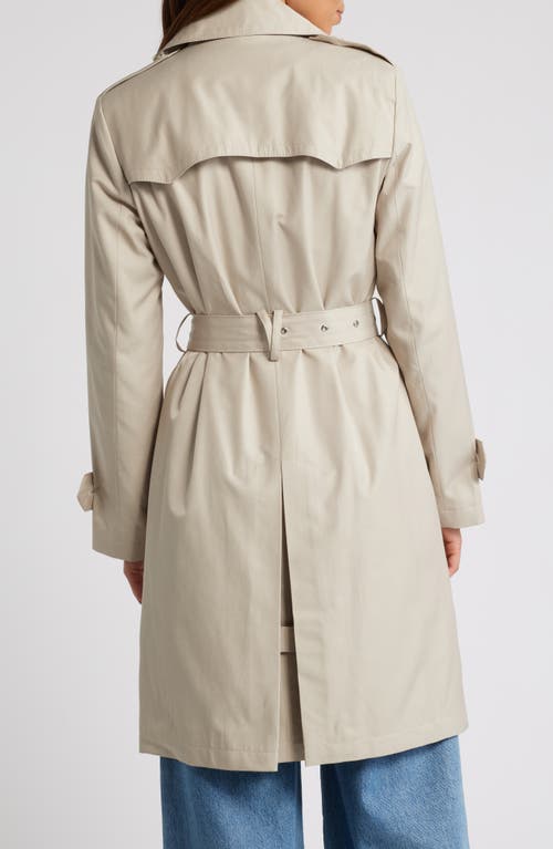 Via Spiga Water Resistant Cotton Blend Trench Coat In Tone Cream