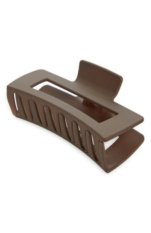 BP. Large Matte Square Claw Clip in Brown Terra at Nordstrom