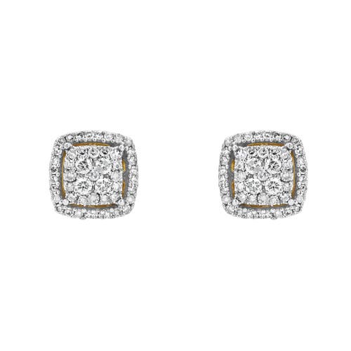 Luvmyjewelry Ballroom Bliss 14k Yellow Gold Diamond Stud Earrings In 14k Yellow Gold