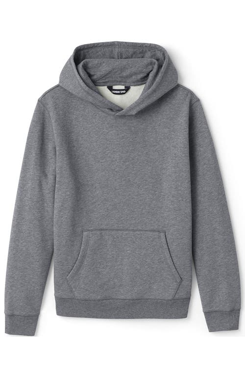 Lands' End School Uniform Adult Hooded Pullover Sweatshirt In Pewter Heather